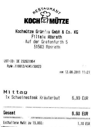 ssah Höffner Kochmütze Restaurant